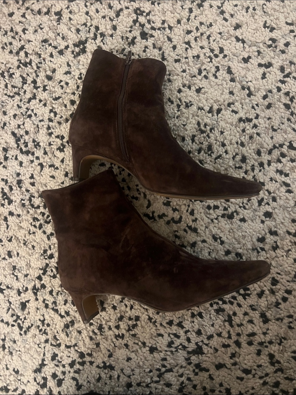 Steve Madden Dark Brown Suede Ankle Booties